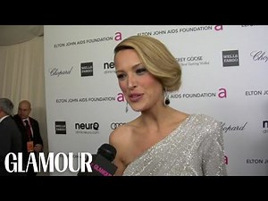 Glamour Interviews Steven Tyler, Matthew Morrison, and Nina Dobrev at Elton John's Oscar Party