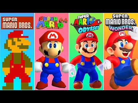 Evolution of Super Mario (1985-2024)