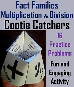 Fact Families Game (Multiplication and Division)  2nd 3rd 4th 5th Grade