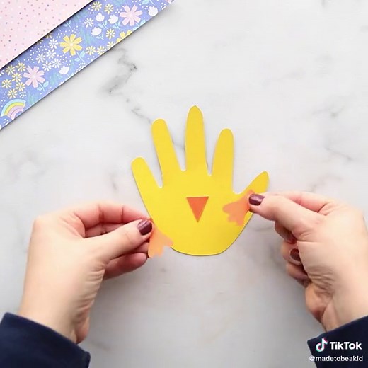 Spring Handprint Chick Craft for Kids