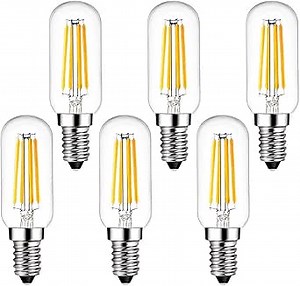 SHUWDKAR E14 LED Bulb Dimmable European Base 40 Watt Equivalent 400LM Soft White 3000K, Vintage LED 4W E14 Light Bulb, 6 Pack