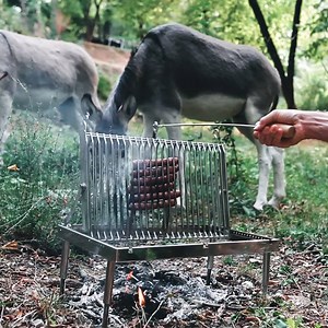 This grill flips to evenly cook your food. 🍖 | Insider Presents
