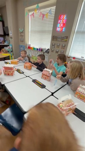 Following Mrs. Lakes’ read-aloud of Gingerbread Baby, her first graders enjoyed a special “Ginger Reveal Party” to discover whether the gingerbread babies Mattie left behind were boys or girls. 🩷🩵 | Wilmington Christian Academy