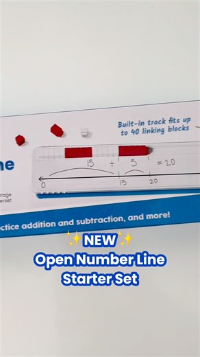 2K views | Explore number relationships, estimation, measurement, and more with the NEW Open Number Line Starter Set! Model numbers on the write-on/wipe-off surface with the included dry-erase marker and 50 linking blocks! Perfect for little mathematicians to build the foundation for mental math strategies! bit.ly/opennumberlinestarterset | Hand2mind | Facebook