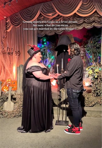 Getting Married by the Grim Reaper in Vegas