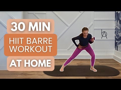 30 Minute Barre Workout | At Home Intense Full Body Barre Toning
