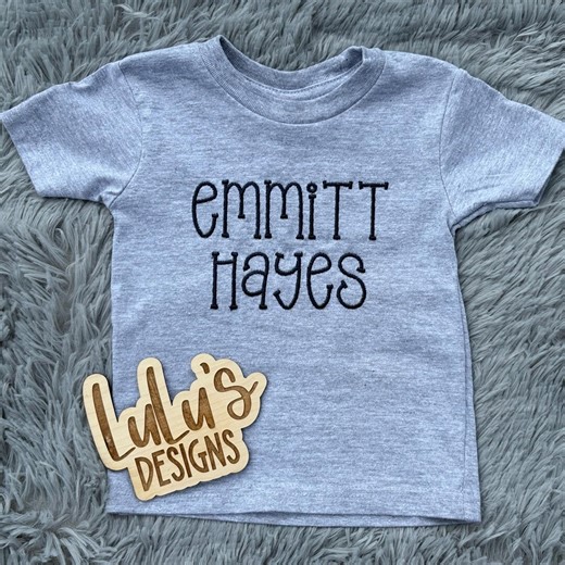 Custom Embroidered Name Shirt | Personalized Baby & Toddler Tee - Etsy