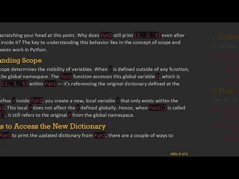 Understanding Python Namespace with Dictionary: Why Is the Output Different?