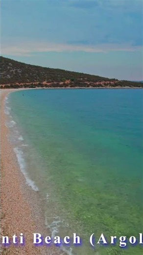 Explore the serene beauty of Salanti Beach in Argolis from above.