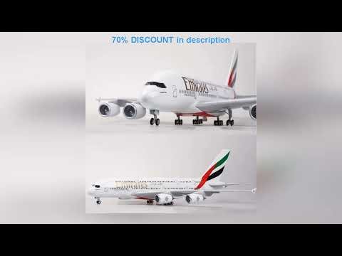 #Airbus A380 UAE/Emirates Toy Plane Model 1/160 Scale 18 inchs Large Model Airplane Toy Kits with S