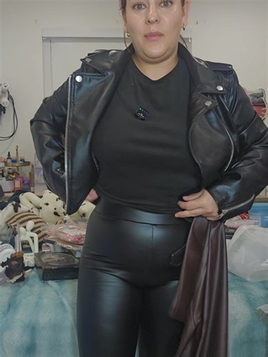 Women's Fleece Stretch Artificial Leather PU Leather Leggings #LeatherLeggings #Leggings #HolidayHaul #newyearnewme #tiktokshopholidayhaul