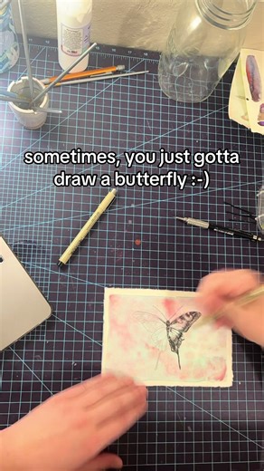 Cute Butterfly Doodle Art