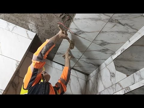 How to Install Ceramic Tiles on a Bathroom Ceiling – Pro Method