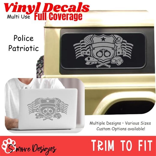 Police Patriotic Car Decal Blue Line Vinyl Sticker Law Enforcement Window Truck Decal Police Flag Window Decal Hero Decal Police Support - Etsy