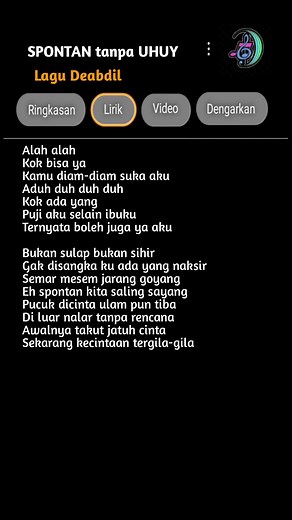 SPONTAN tanpa UHUY || Lagu Deabdil: Terbaru dan Populer
