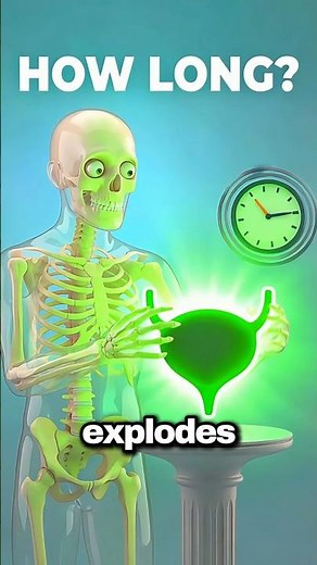 How long can you hold your pee before your bladder explodes? #bladder #3d #interesting