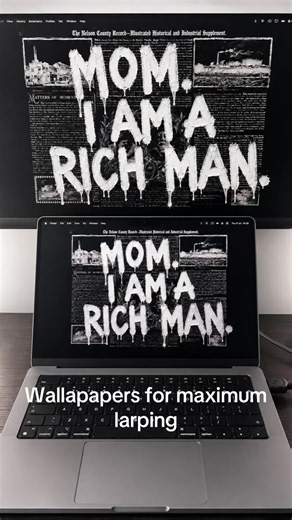 The larpiest wallpapers. get these at www.akiyo.co.uk #larp #macbook #niche #money