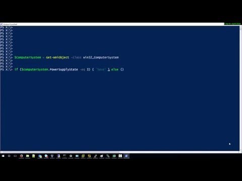 How to check the power supply status with Powershell