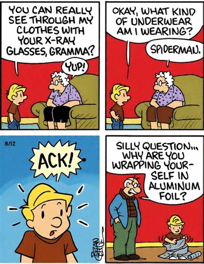 117K views · 482 reactions | "When grandma's X-ray vision reveals your secret superhero underwear." #fblifestyle #comiclife #picklescomichub #PickleMyLife #OpalAndEarl #Comicworld | Comic Life | Facebook