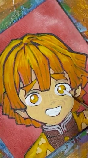 How to Paint Anime Zenitsu Agatsuma Demon Slayer 5 #anime #painting #paintingtutorial #drawing #art