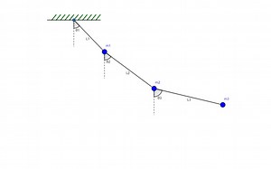 【Geogebra】三摆模拟Triple Pendulum