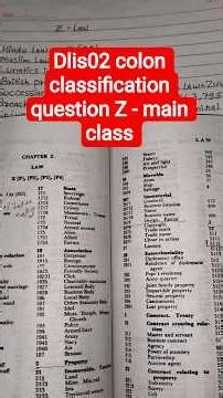 dlis02 colon classification question Z- main class #dlis #dlisupdate #vmoukotanewsexam #vmoukota