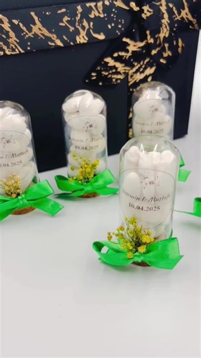 Personalized Glass Tube Guest Favors, Wedding Almond Treats, Sugar-coated Almond Keepsakes - Etsy UK