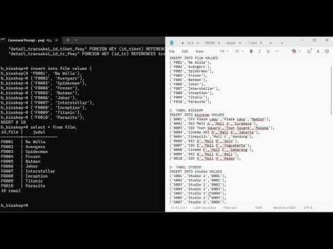 Praktik Insert Tabel PostgresSQL di CMD