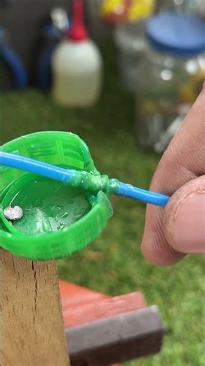 Recyclable and cheap insulator using a bottle cap to insulate your wire #USAConstruction #SmartFix