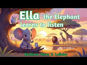 Bedtime Story with Soft Lullaby for Kids | Ella the Elephant Learns to Listen
