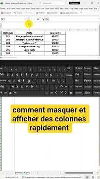 How to quickly hide and show columns