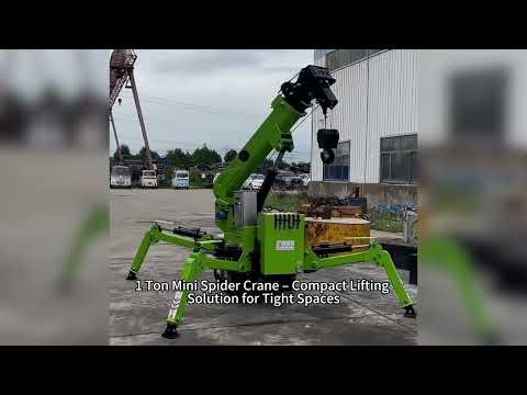 1 Ton Mini Spider Crane | Compact Crawler Crane for Confined Spaces