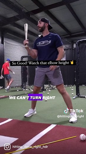 Info from one of the best ⬇️⬇️ Repost @Out Front Hitting ・・・ One of the most common flaws in the load I see that causes hitters to push is a rear elbow that climbs too late. It’s ok for the elbow to climb above the shoulder, but, just like a leg kick, it has to happen early. If the elbow climbs late, it doesn’t have enough time to get slotted back under the hands and will result in a steep push in the swing.