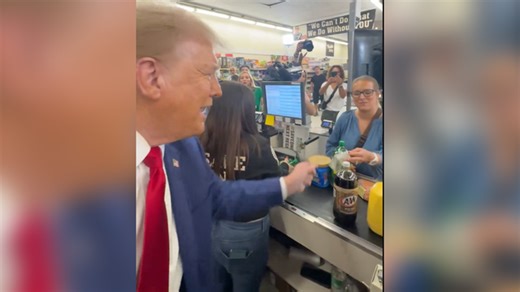 Donald Trump surprises mom with gift at grocery store