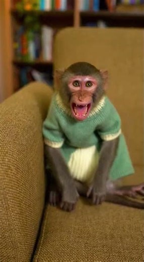 Monkey and Cat Pop a Balloon Funny Scared Reaction 😂🎈🐒🐱 #funny