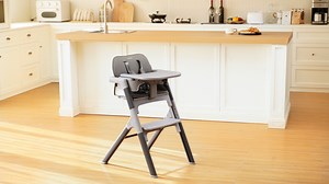 Babyeap 4in1 Convertible Baby High Chair, Transitions from Baby to Adult Stool, 8-Level Adjustable, Foldable, Removable Tray, Gray