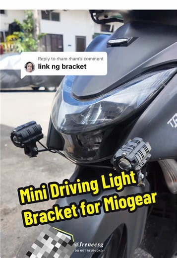 Mini Driving Light Bracket for Mio Gear