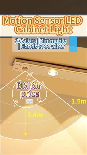Brighten up dark cabinets, closets, and hallways with our motion-sensor LED light! #ledlights