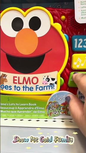 ❤️📖 Elmo’s Lots to Learn Book Playtime | Show Me Gold Family #shorts #elmo #shorts #toys #cute