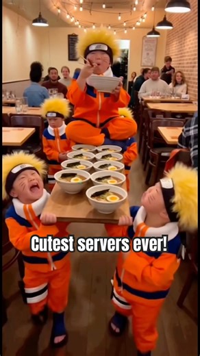 Cute Naruto servers working in a restaurant #narutovlogs