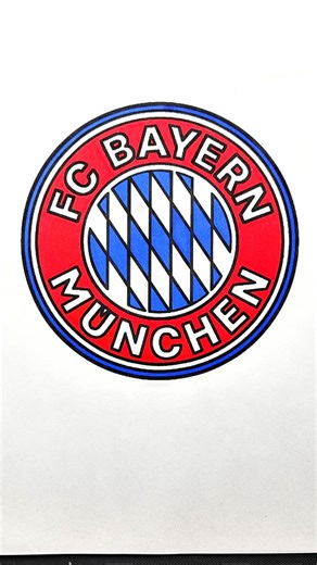 ​ASMR Coloring BAYERN MUNICH Logo V2 🔴⚪️ Satisfying Football Art #shorts