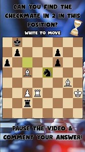 Can You find the checkmate in 2 moves 🔥 #chess #chesspuzzles