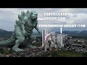 ALL THE GODZILLA size comparison in LIV-ACTION (bloodbath godzilla, legendary godzilla)