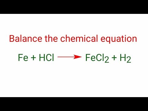 Fe+HCl=FeCl2+H2 Balance the chemical equation. fe+hcl=fecl2+h2 iron and Hydrochloric acid reaction