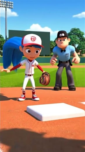 Sliding into base like a superhero! ⚾ #Shorts