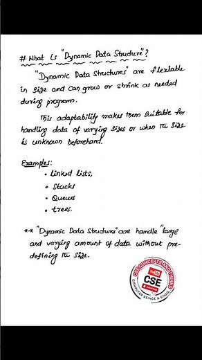 What is a Dynamic Data Structure.? | Engineering Viva Questions | Interview Questions