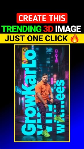 Create Trending 3D Image in ONE CLICK 🔥 | 3D Photo Editing Tutorial #ytshorts