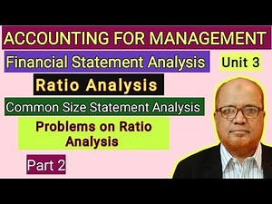 Accounting for Management I Problems and Solutions on Ratio Analysis I Part 2 I Hasham Ali Khan I