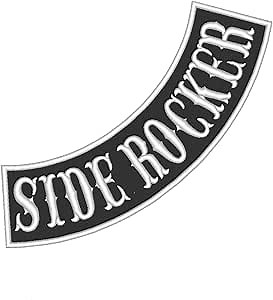 Custom Embroidered 7" Side Rocker Vest Patch Motorcycle Biker Patch Club MC