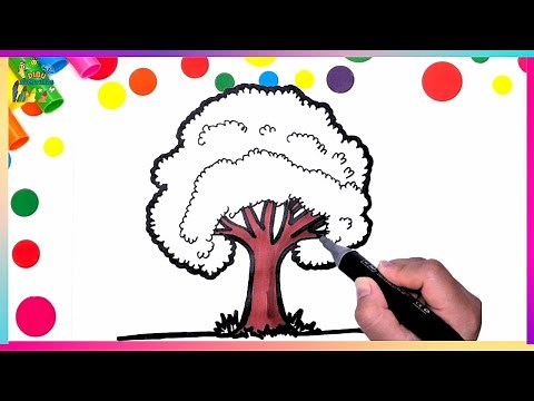 🌳❤️¡Dibuja y Colorea un Árbol Muy Fácil! 🍃🌈 | Tutorial Divertido para Niños Paso a Paso